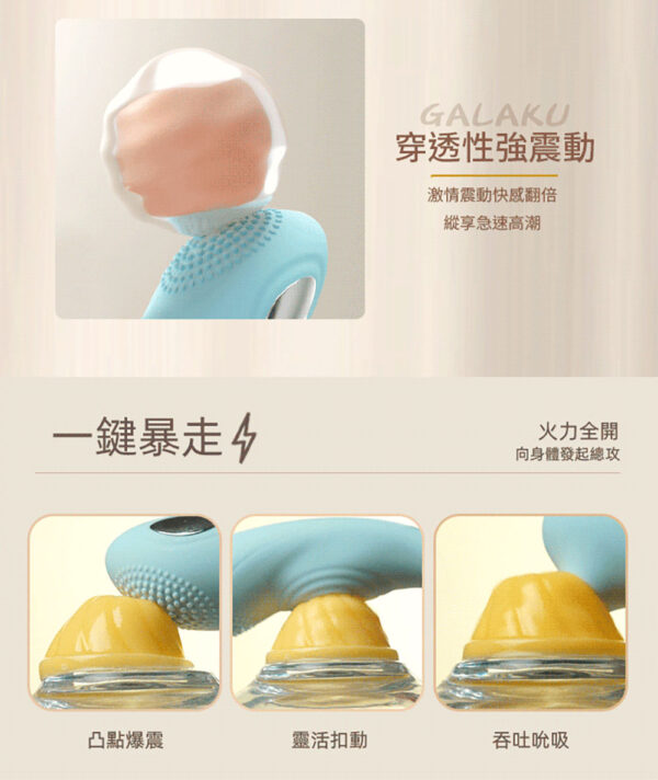 GALAKU 芙蕾雅吸吮摳動按摩棒丨吸吮高潮丨強吸強震丨潮吹感噴發