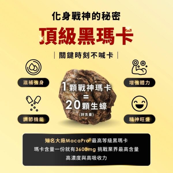 戰神B群+瑪卡丨精力補充丨體力補充丨威猛男神必備