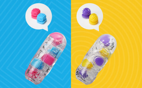 NEWS_TENGA_BOBBLE 【Tenga】 跳動杯(瘋狂磚)藍|陰莖訓練器|膠體滾動|刺激快感
