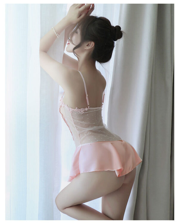 情趣服飾｜可愛波點透明連衣裙(粉)｜情趣睡衣｜角色扮演｜情趣內衣｜性感睡衣｜性感服飾