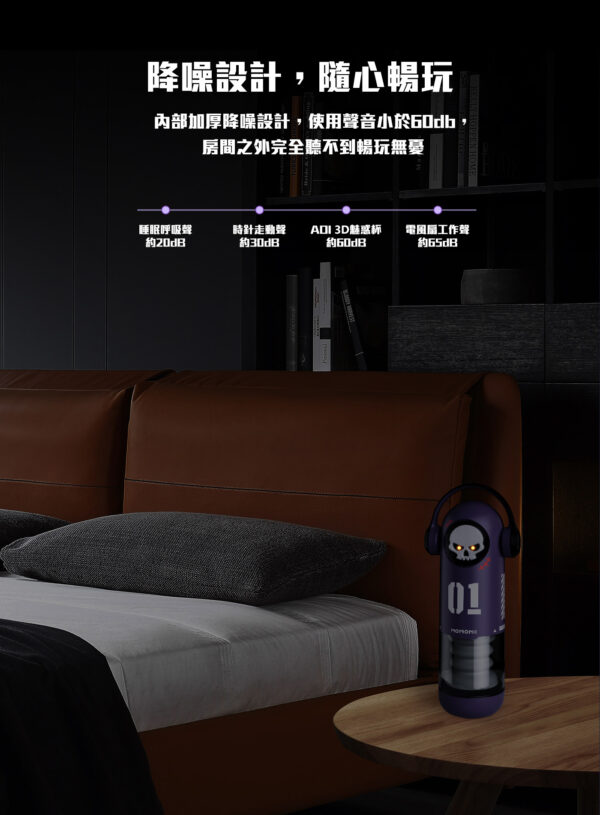 AOI & MOMONII 3D魅惑杯 丨吮吸快感丨 APP控制 丨一鍵加熱丨 LED燈效丨 電動飛機杯