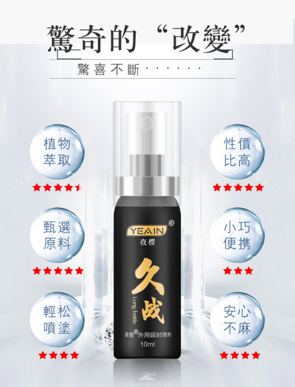久戰延時噴劑丨男神必備丨約會精品丨威猛男神丨修復持久 - 熱銷商品 商品圖片