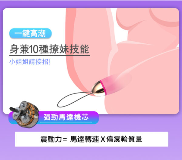 10段高潮挑逗花芯跳蛋 (洋紅色) - 跳蛋 商品圖片