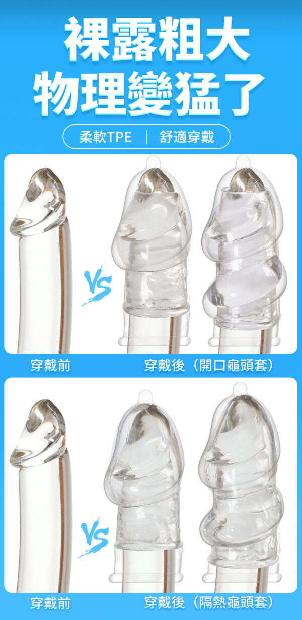 開口龜頭套（螺纹款 - 其他 商品圖片